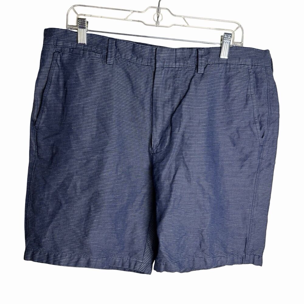 Baird McNutt Irish Linen Blend Chino Style Shorts Men 36 J. Crew  Blue Striped